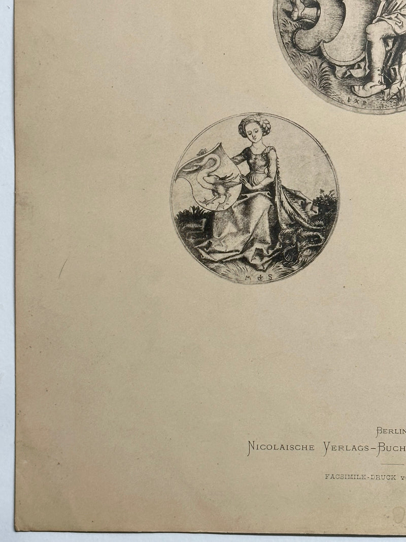 19th Century Decorative Art Ornament Lithograph Portfolio Print Germany 1877 #9   - TvMovieCards.com