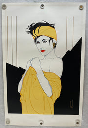 Steve Leal Yellow Bandana Like Patrick Nagel Art Poster Print 24 x 35   - TvMovieCards.com