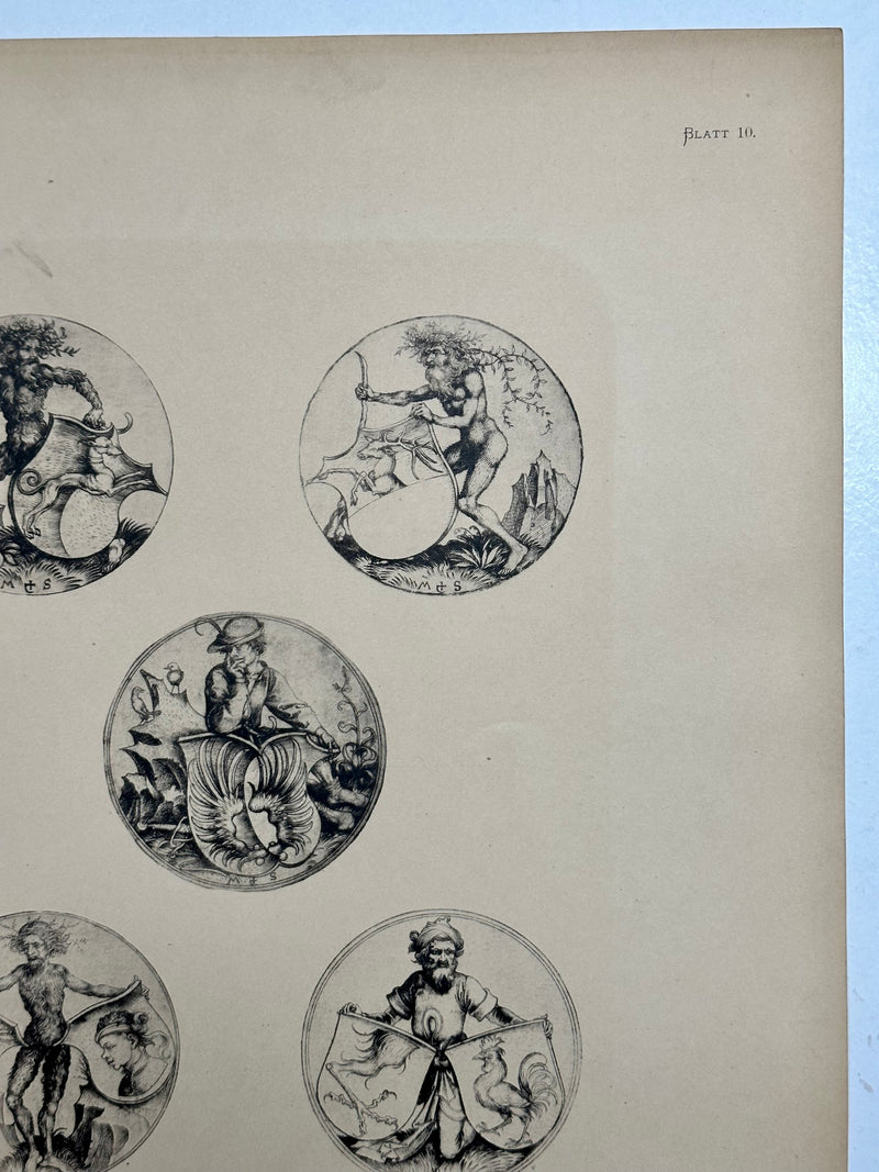 19th Century Decorative Art Ornament Lithograph Portfolio Print Germany 1877 #10   - TvMovieCards.com