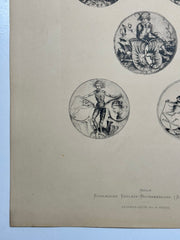 19th Century Decorative Art Ornament Lithograph Portfolio Print Germany 1877 #10   - TvMovieCards.com