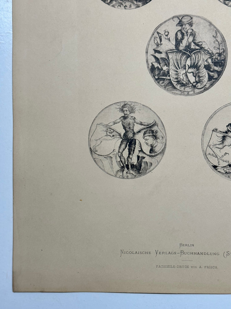 19th Century Decorative Art Ornament Lithograph Portfolio Print Germany 1877 #10   - TvMovieCards.com