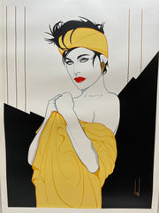 Steve Leal Yellow Bandana Like Patrick Nagel Art Poster Print 24 x 35   - TvMovieCards.com