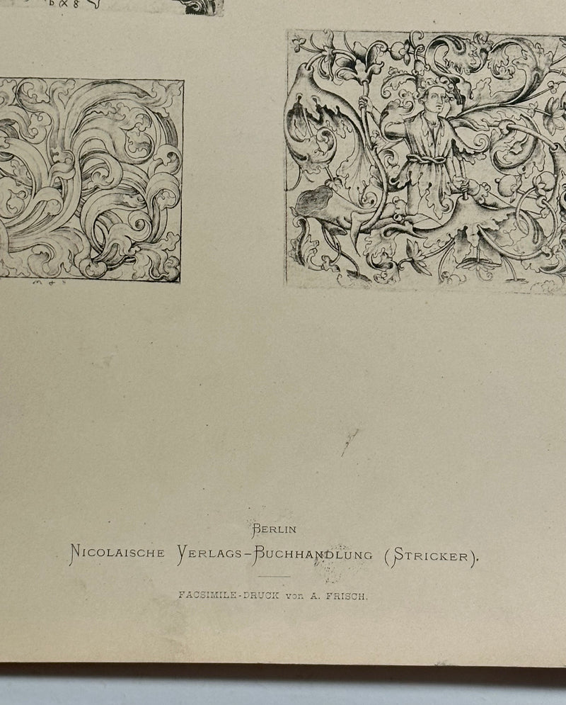 19th Century Decorative Art Ornament Lithograph Portfolio Print Germany 1877 #11   - TvMovieCards.com