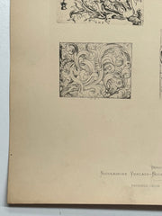 19th Century Decorative Art Ornament Lithograph Portfolio Print Germany 1877 #11   - TvMovieCards.com