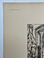 19th Century Decorative Art Ornament Lithograph Portfolio Print Germany 1877 #12   - TvMovieCards.com
