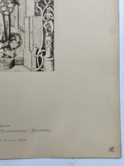 19th Century Decorative Art Ornament Lithograph Portfolio Print Germany 1877 #12   - TvMovieCards.com