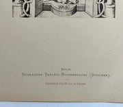 19th Century Decorative Art Ornament Lithograph Portfolio Print Germany 1877 #12   - TvMovieCards.com