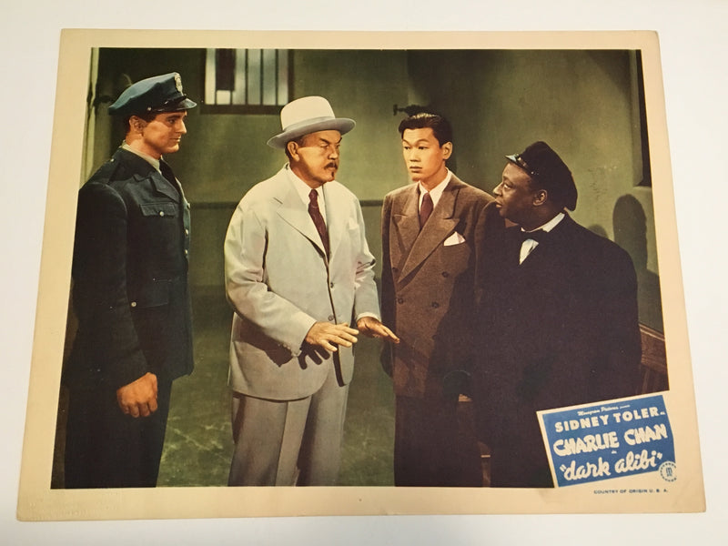 Original Charlie Chan - Dark Alibi Lobby Card #2 Sidney Toler Mantan Moreland   - TvMovieCards.com