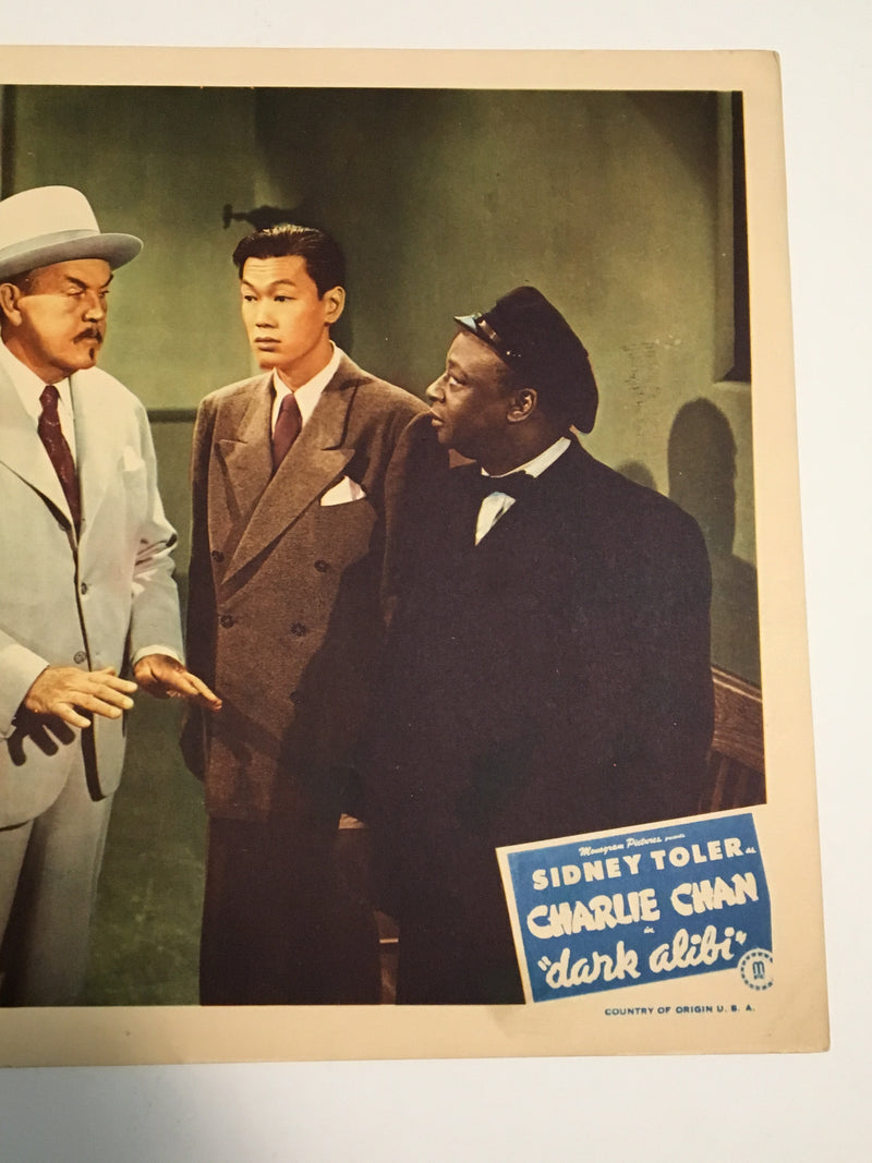 Original Charlie Chan - Dark Alibi Lobby Card #2 Sidney Toler Mantan Moreland   - TvMovieCards.com