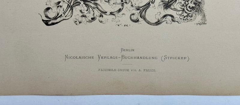 19th Century Decorative Art Ornament Lithograph Portfolio Print Germany 1877 #14   - TvMovieCards.com