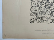 19th Century Decorative Art Ornament Lithograph Portfolio Print Germany 1877 #14   - TvMovieCards.com