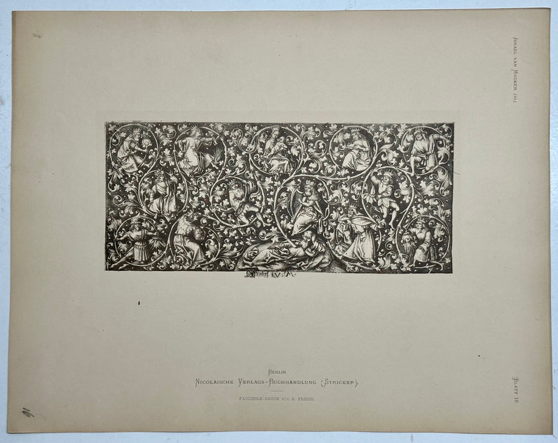 19th Century Decorative Art Ornament Lithograph Portfolio Print Germany 1877 #16   - TvMovieCards.com