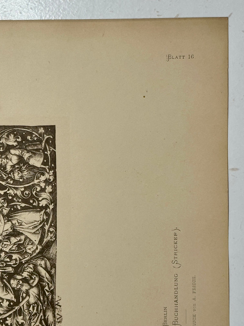 19th Century Decorative Art Ornament Lithograph Portfolio Print Germany 1877 #16   - TvMovieCards.com