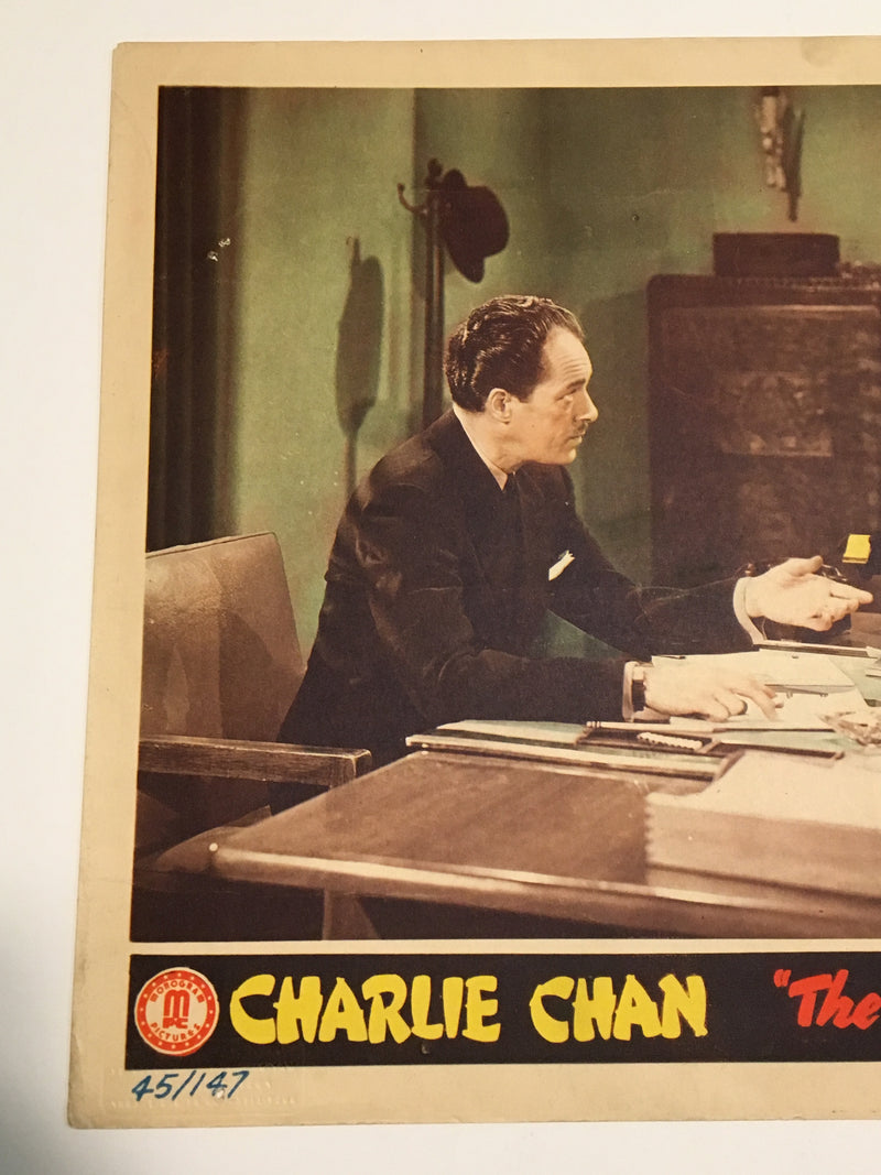Original Charlie Chan - Scarlet Clue Lobby Card #4 Sidney Toler Mantan Moreland   - TvMovieCards.com