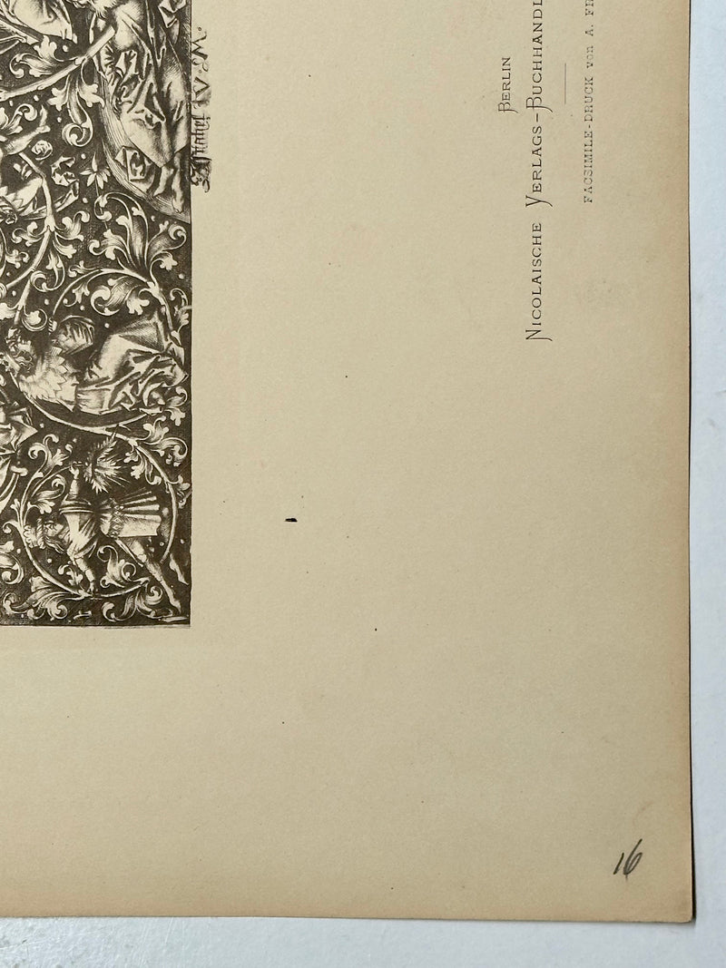 19th Century Decorative Art Ornament Lithograph Portfolio Print Germany 1877 #16   - TvMovieCards.com