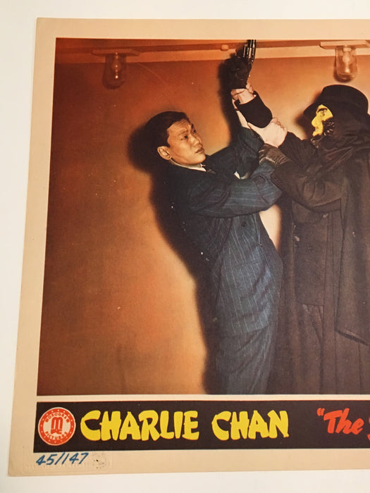 Original Charlie Chan - Scarlet Clue Lobby Card #6 Sidney Toler Mantan Moreland   - TvMovieCards.com