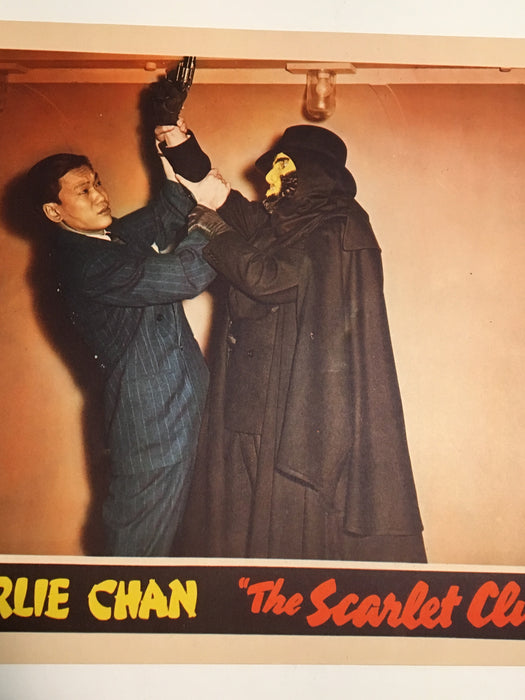 Original Charlie Chan - Scarlet Clue Lobby Card #6 Sidney Toler Mantan Moreland   - TvMovieCards.com