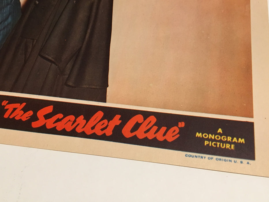 Original Charlie Chan - Scarlet Clue Lobby Card #6 Sidney Toler Mantan Moreland   - TvMovieCards.com