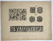 19th Century Decorative Art Ornament Lithograph Portfolio Print Germany 1877 #19   - TvMovieCards.com