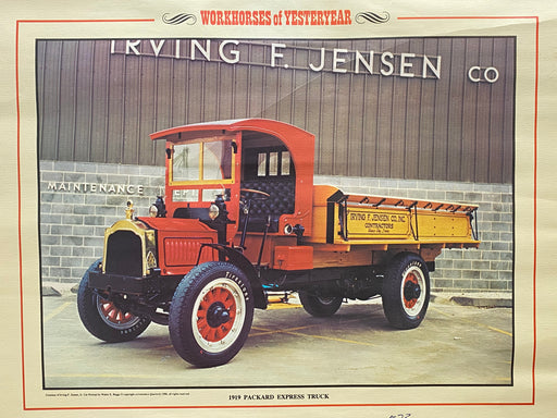 Carretta Trucking Workhorses of Yesteryear Calendar 1919 Packard Nov/Dec 1986   - TvMovieCards.com