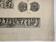 19th Century Decorative Art Ornament Lithograph Portfolio Print Germany 1877 #19   - TvMovieCards.com