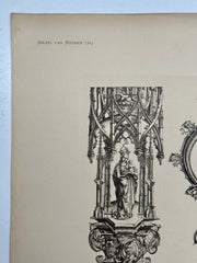 19th Century Decorative Art Ornament Lithograph Portfolio Print Germany 1877 #20   - TvMovieCards.com