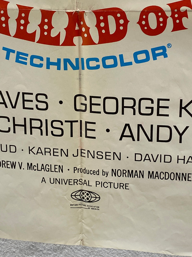 The Ballard of Josie Original 1SH Movie Poster 27 x 41 Doris Day Peter Graves   - TvMovieCards.com