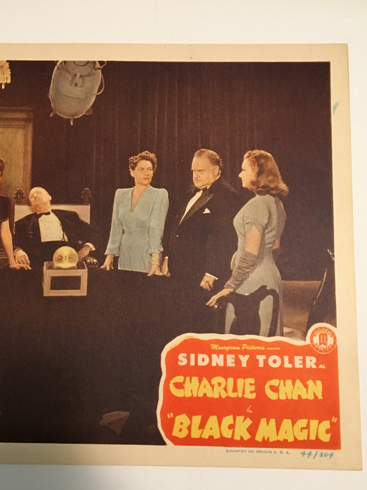 Original Charlie Chan - Black Magic Lobby Card #2 Sidney Toler Mantan Moreland   - TvMovieCards.com