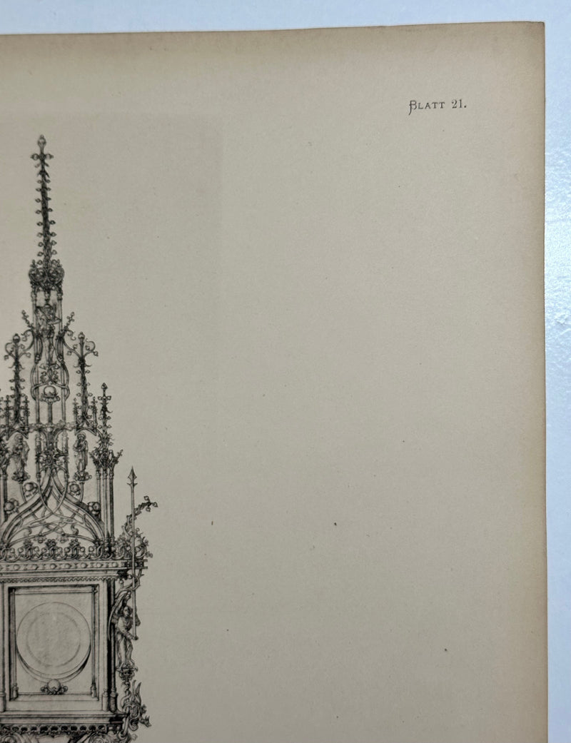 19th Century Decorative Art Ornament Lithograph Portfolio Print Germany 1877 #21   - TvMovieCards.com