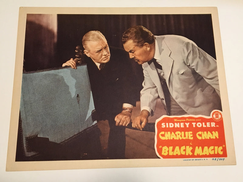 Original Charlie Chan - Black Magic Lobby Card #3 Sidney Toler Mantan Moreland   - TvMovieCards.com