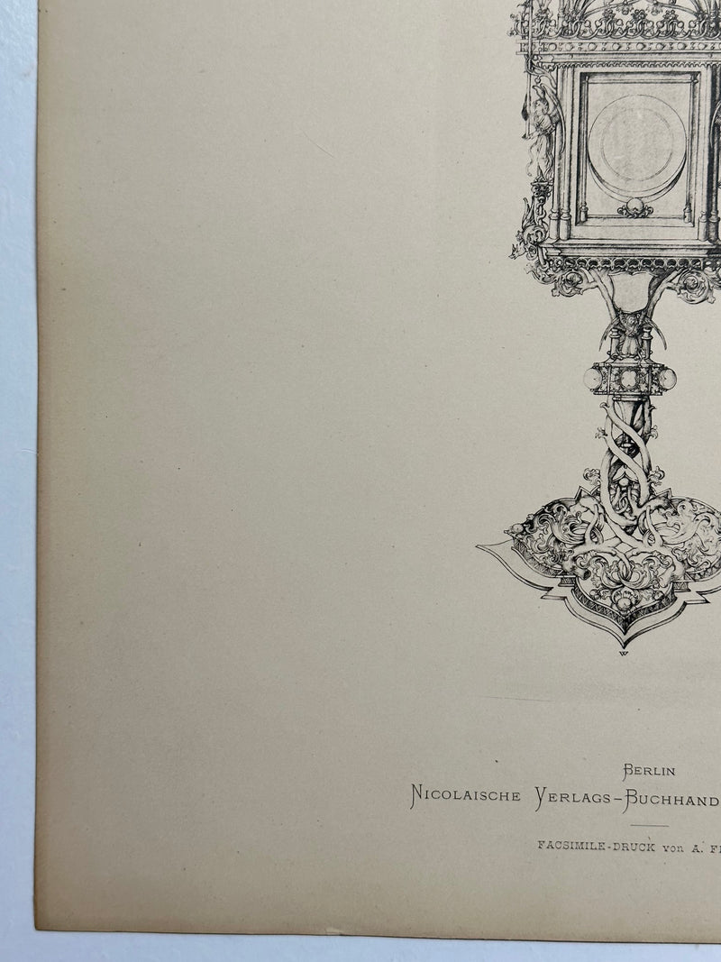 19th Century Decorative Art Ornament Lithograph Portfolio Print Germany 1877 #21   - TvMovieCards.com