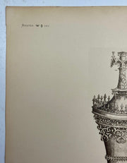 19th Century Decorative Art Ornament Lithograph Portfolio Print Germany 1877 #22   - TvMovieCards.com