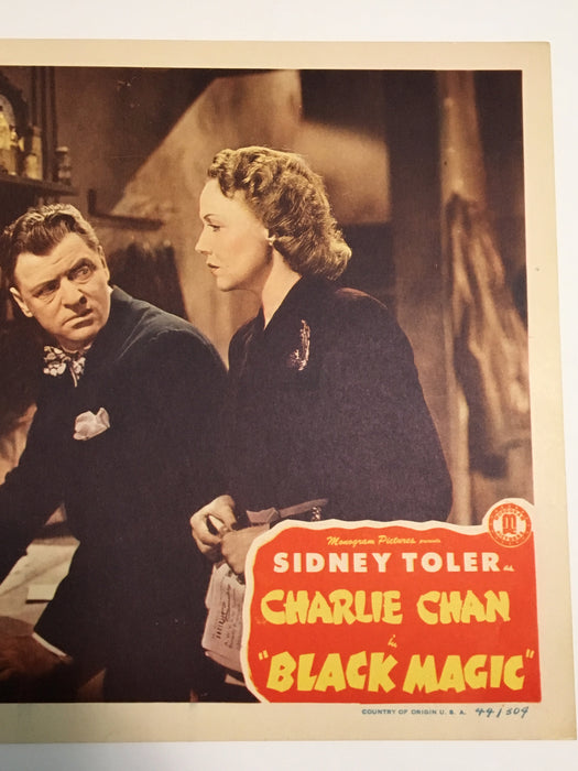 Original Charlie Chan - Black Magic Lobby Card #4 Sidney Toler Mantan Moreland   - TvMovieCards.com