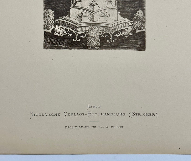 19th Century Decorative Art Ornament Lithograph Portfolio Print Germany 1877 #22   - TvMovieCards.com