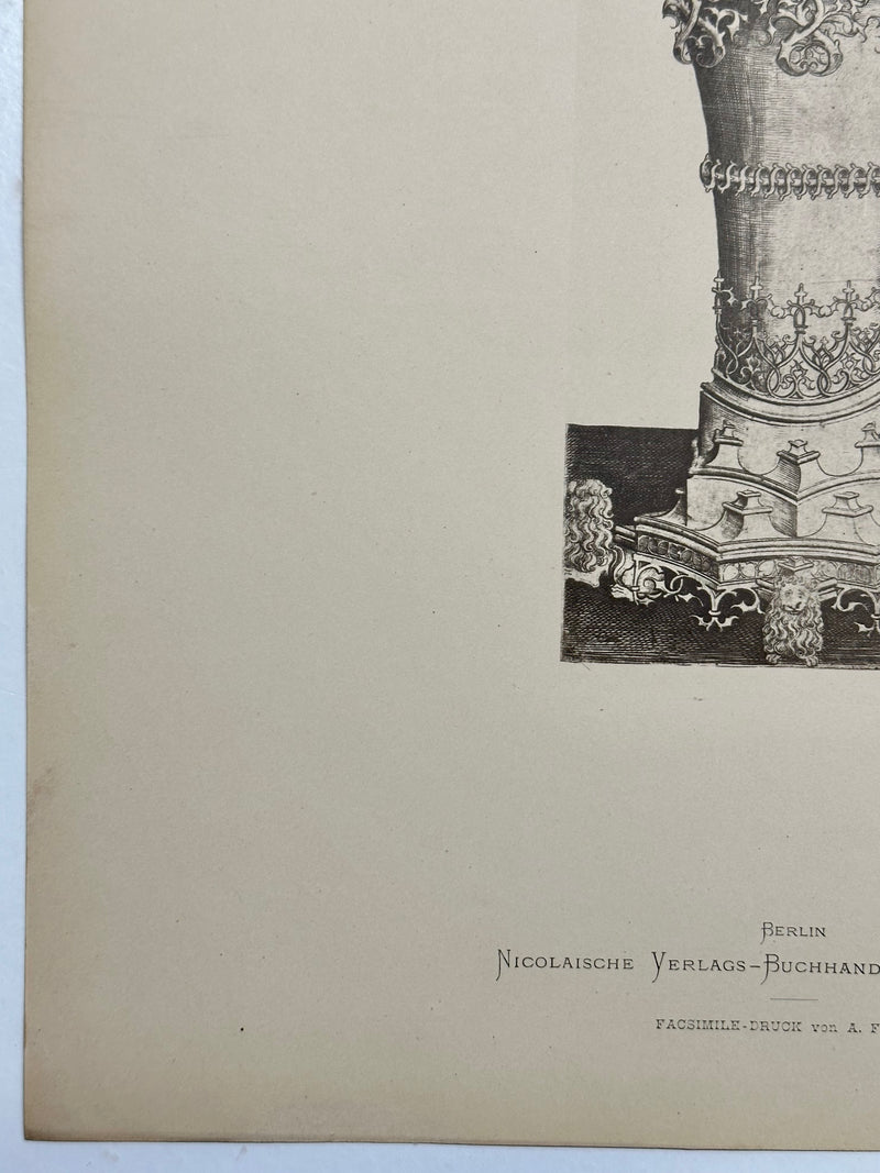 19th Century Decorative Art Ornament Lithograph Portfolio Print Germany 1877 #22   - TvMovieCards.com