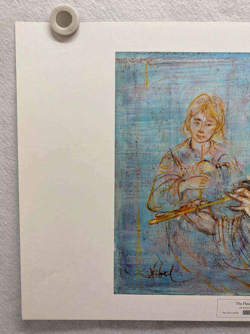 Edna Hibel "The Flautist" Numbered Lithograph Art Print Poster 15 x 24"   - TvMovieCards.com