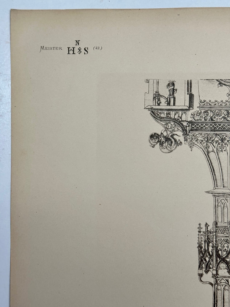 19th Century Decorative Art Ornament Lithograph Portfolio Print Germany 1877 #23   - TvMovieCards.com