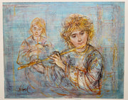 Edna Hibel "The Flautist" Numbered Lithograph Art Print Poster 15 x 24"   - TvMovieCards.com
