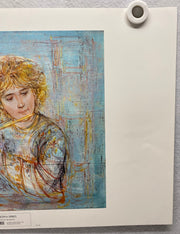 Edna Hibel "The Flautist" Numbered Lithograph Art Print Poster 15 x 24"   - TvMovieCards.com