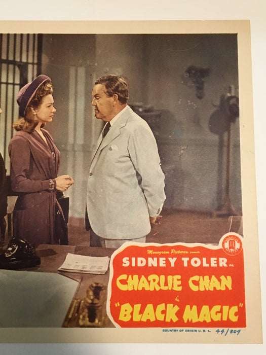 Original Charlie Chan - Black Magic Lobby Card #5 Sidney Toler Mantan Moreland   - TvMovieCards.com