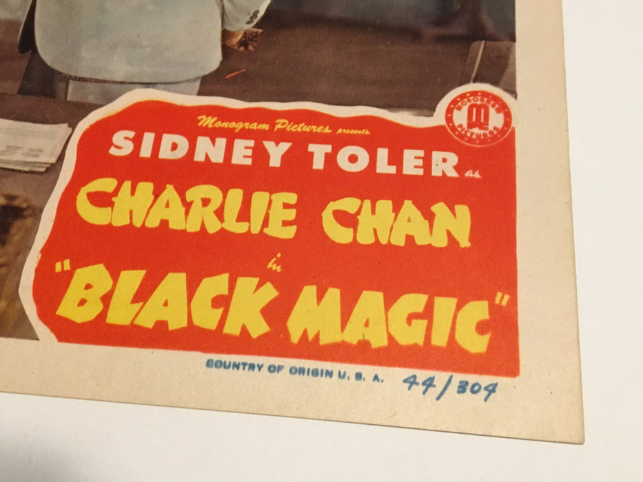 Original Charlie Chan - Black Magic Lobby Card #5 Sidney Toler Mantan Moreland   - TvMovieCards.com