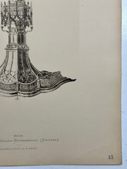19th Century Decorative Art Ornament Lithograph Portfolio Print Germany 1877 #23   - TvMovieCards.com