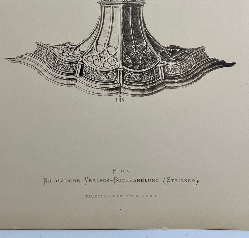 19th Century Decorative Art Ornament Lithograph Portfolio Print Germany 1877 #23   - TvMovieCards.com