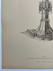 19th Century Decorative Art Ornament Lithograph Portfolio Print Germany 1877 #23   - TvMovieCards.com