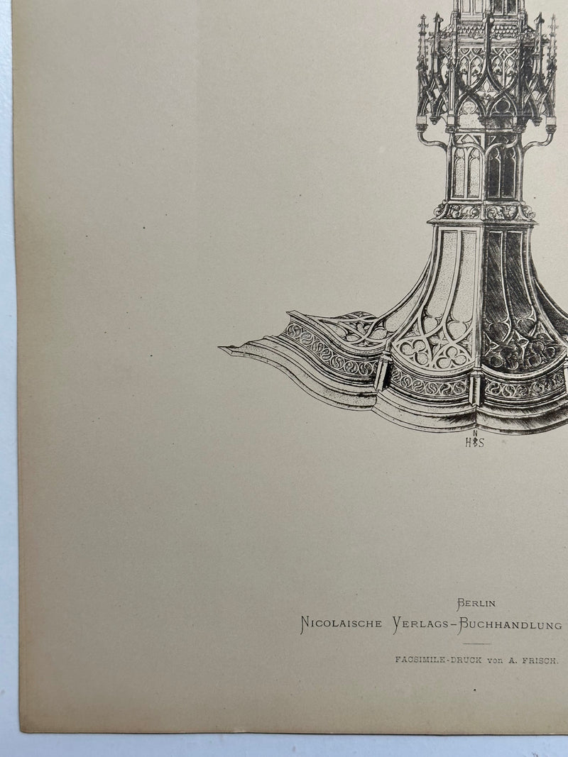19th Century Decorative Art Ornament Lithograph Portfolio Print Germany 1877 #23   - TvMovieCards.com