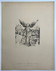 19th Century Decorative Art Ornament Lithograph Portfolio Print Germany 1877 #24   - TvMovieCards.com