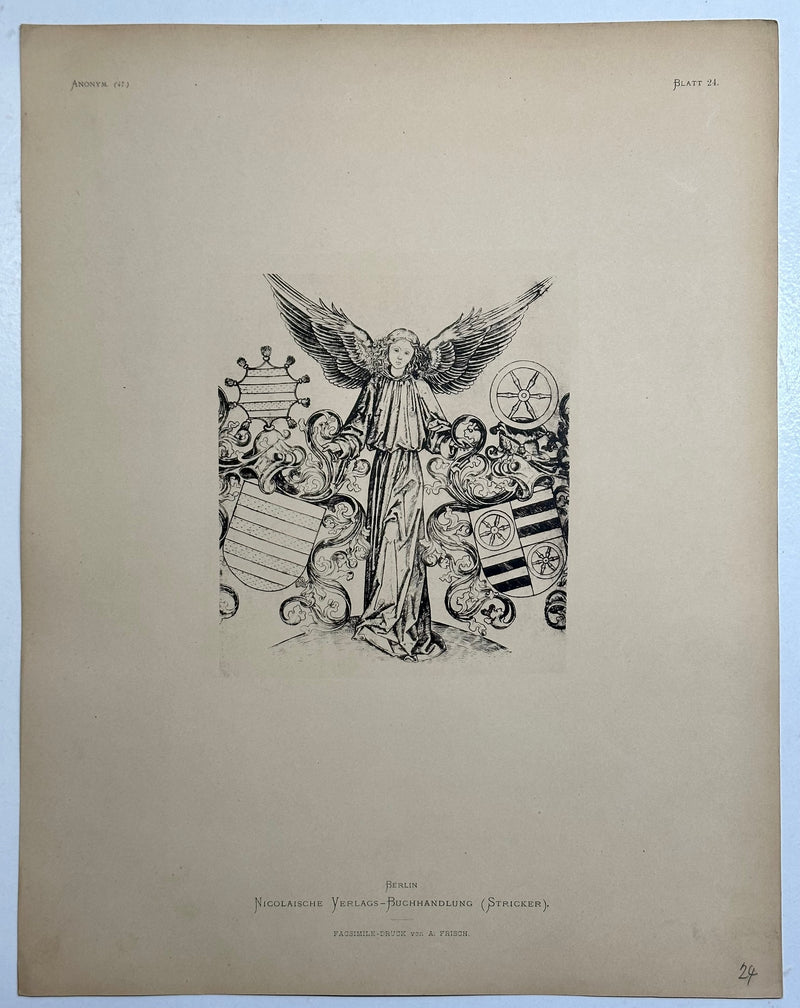 19th Century Decorative Art Ornament Lithograph Portfolio Print Germany 1877 #24   - TvMovieCards.com