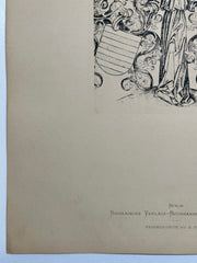 19th Century Decorative Art Ornament Lithograph Portfolio Print Germany 1877 #24   - TvMovieCards.com
