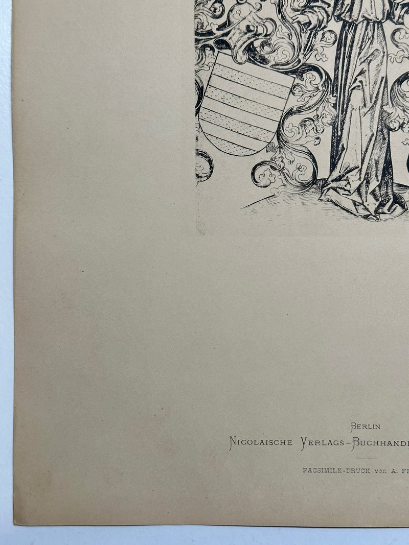 19th Century Decorative Art Ornament Lithograph Portfolio Print Germany 1877 #24   - TvMovieCards.com