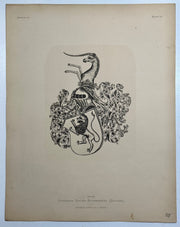 19th Century Decorative Art Ornament Lithograph Portfolio Print Germany 1877 #25   - TvMovieCards.com